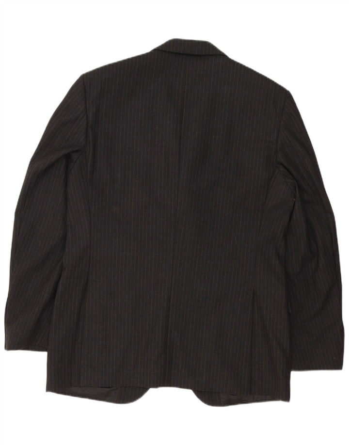 Ing Loro Piona & Co. Chaqueta tipo blazer de 3 botones para hombre IT 50 grande a rayas negras