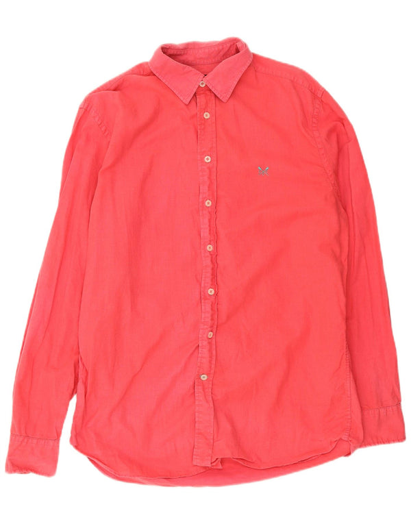 Koszula męska Crew Clothing Średnia różowa lniana