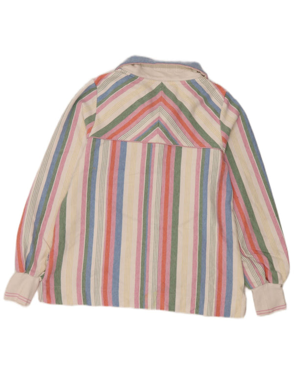 Joules Womens Zip Neck Sweatshirt Jumper UK 8 Small Multicoloured Striped