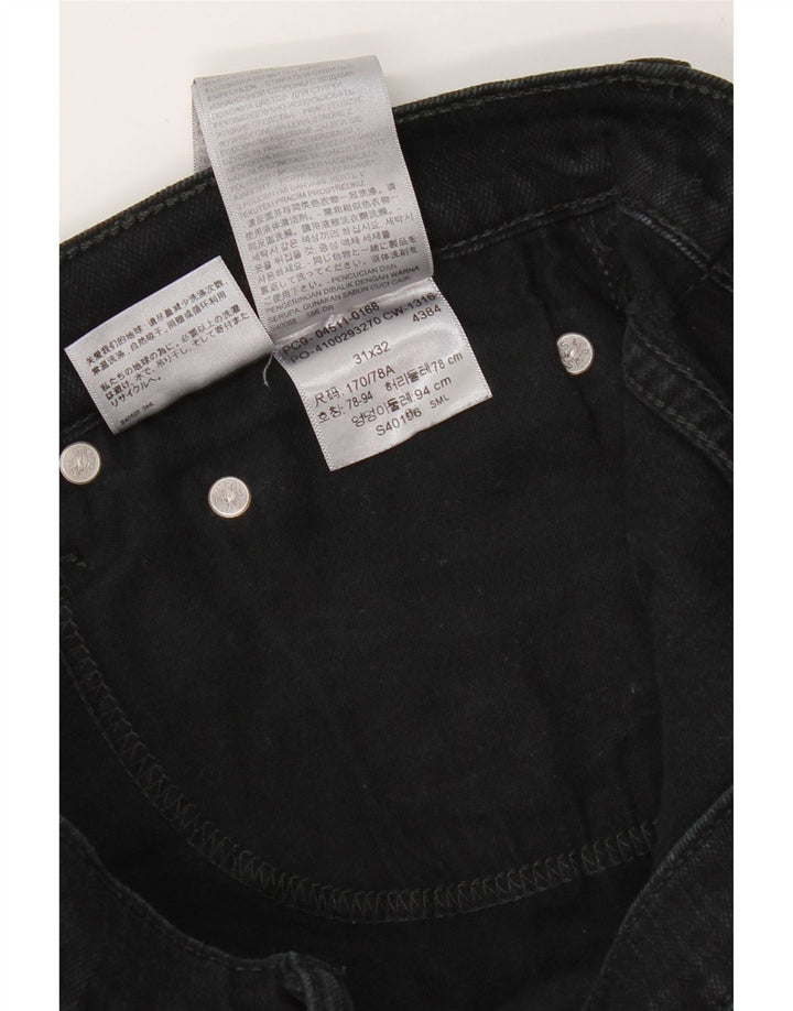 LEVI'S Mens Straight Jeans W31 L32 Black Cotton Vintage Levi's and Second-Hand Levi's from Messina Hembry 