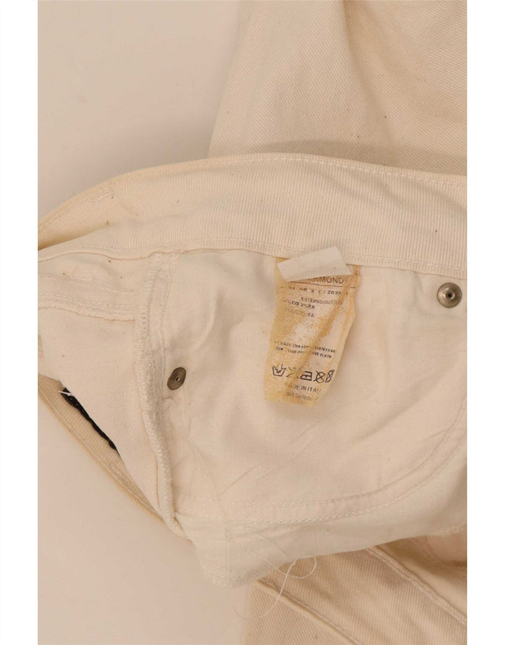 Calça jeans reta feminina Richmond W29 L33 algodão branco