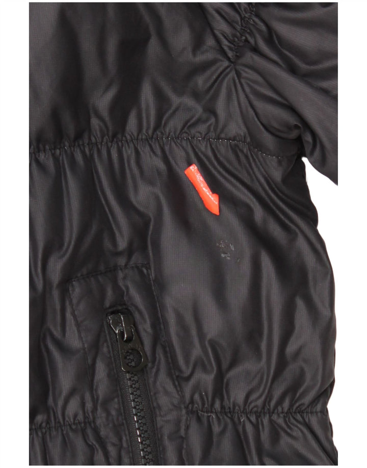 Replay Womens Hooded Padded Jacket UK 14 Large Black Polyamide