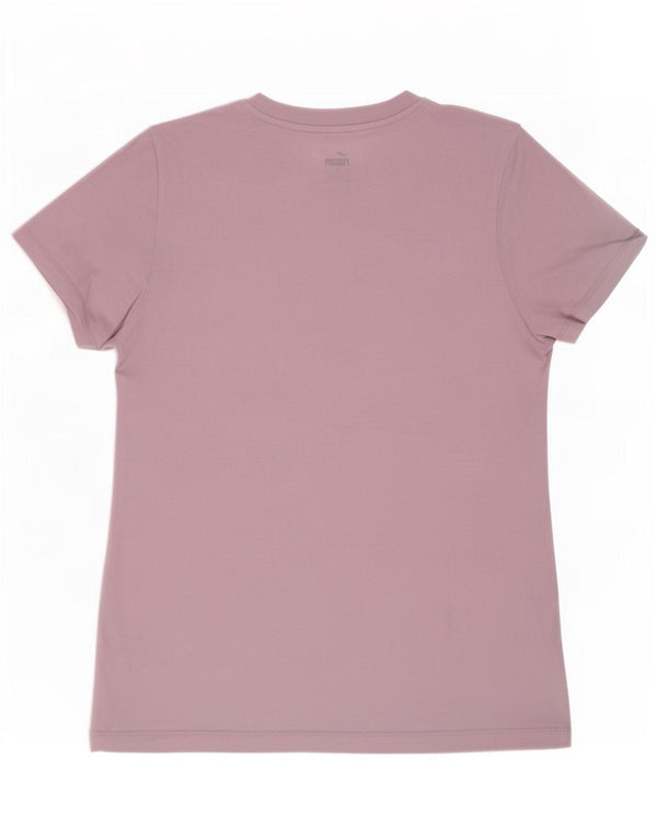 Puma Γυναικείο T-Shirt Top UK 12 Medium Pink Colourblock
