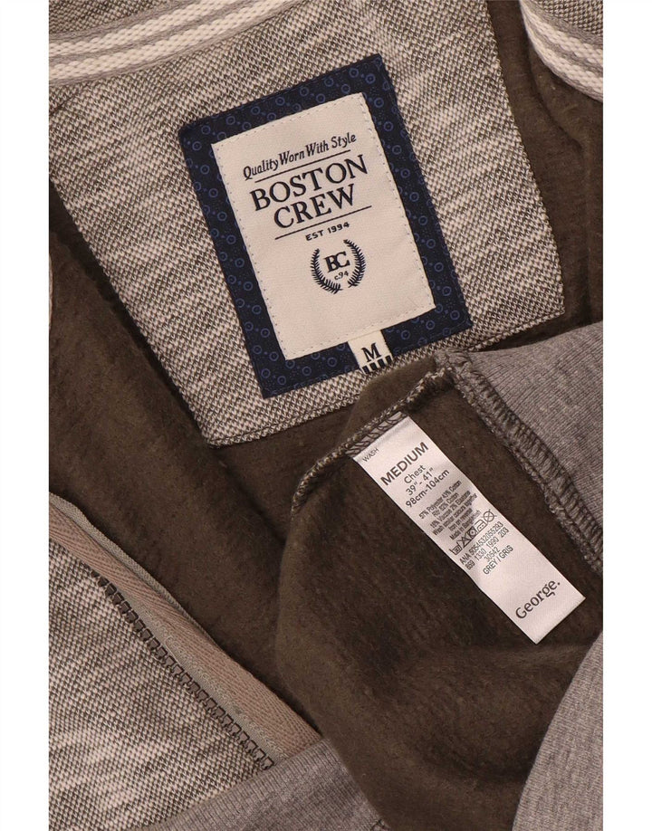 Boston Crew Veste de Survêtement Homme Gris Moyen Moucheté Polyester