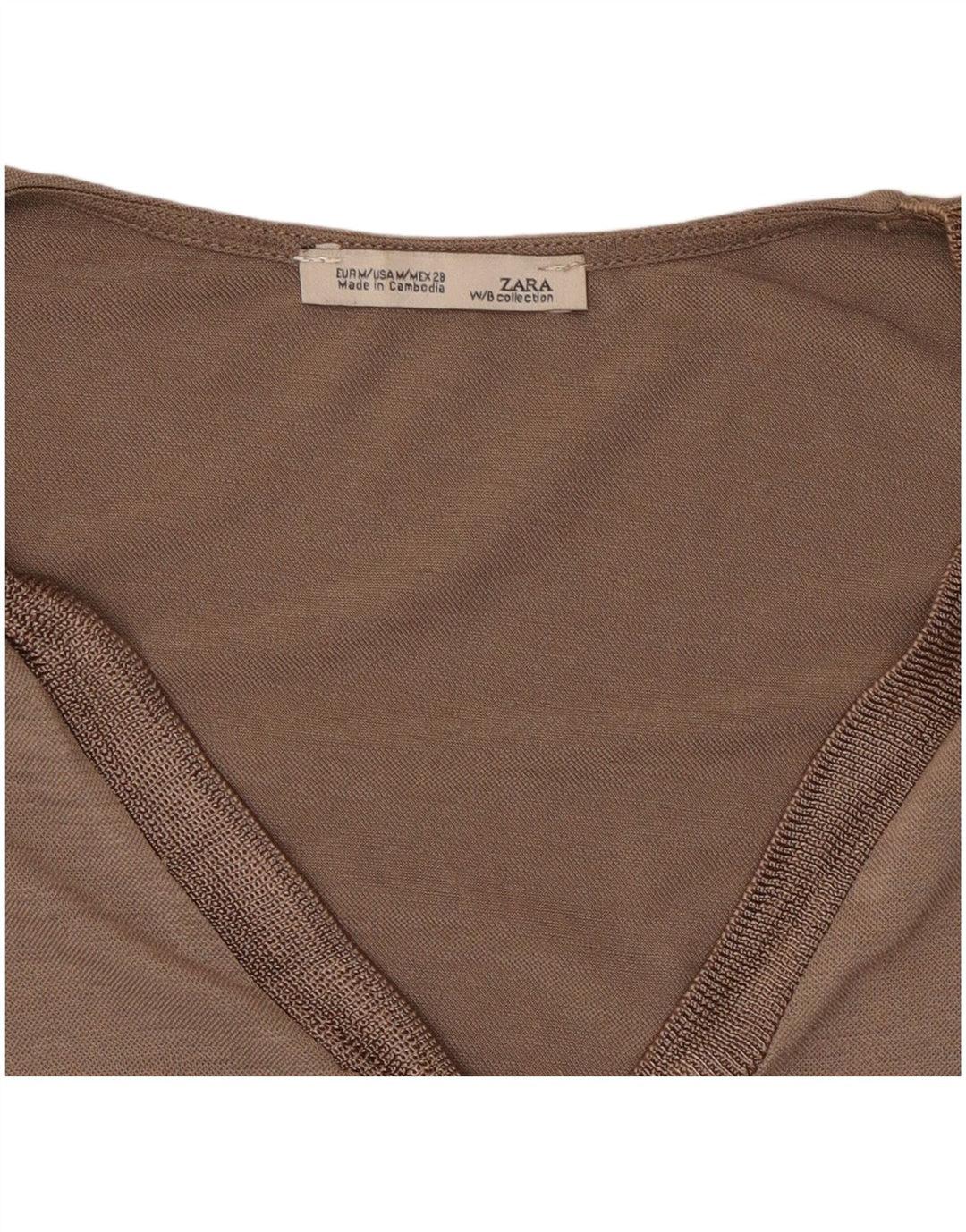 ZARA Womens Blouse Top UK 14 Medium Grey