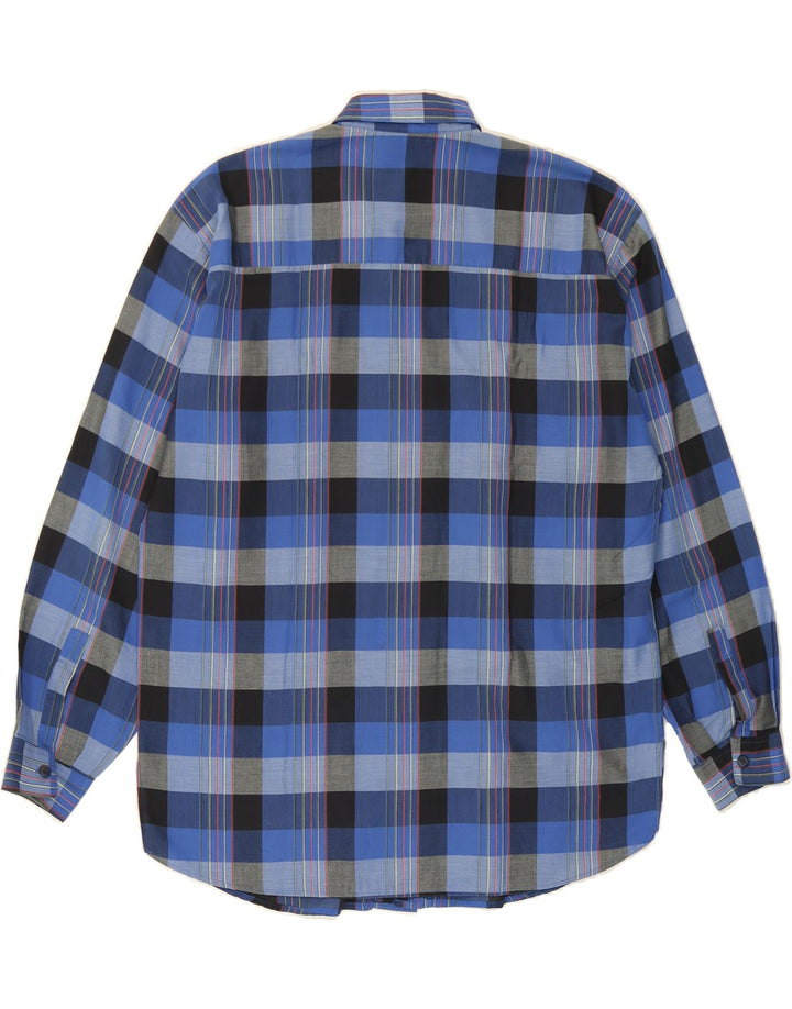 VINTAGE Mens Shirt Large Blue Check Cotton Vintage Vintage and Second-Hand Vintage from Messina Hembry 