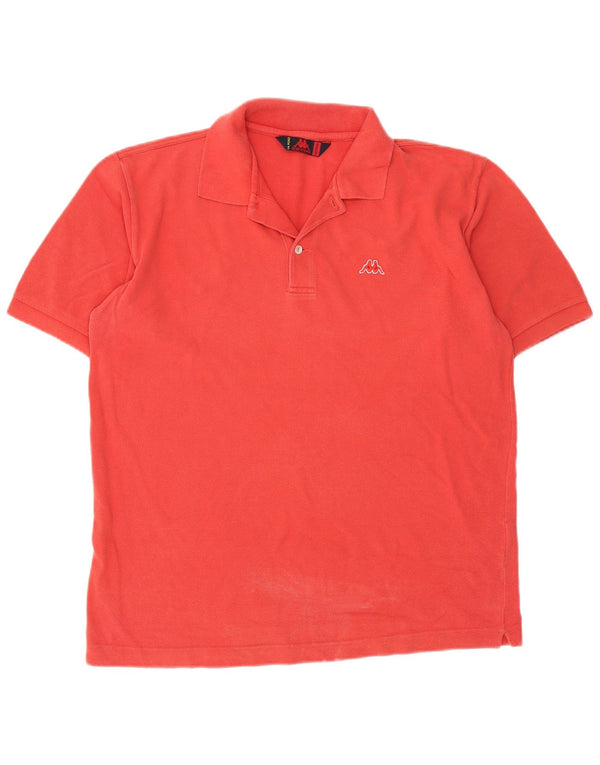 Kappa Mens Polo Shirt Medium Red Cotton