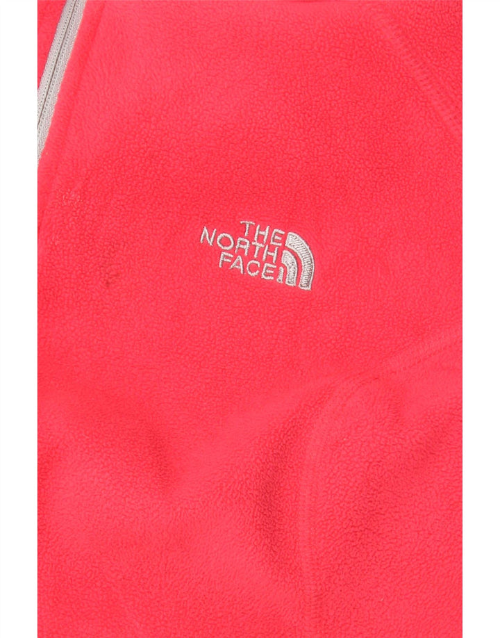 THE NORTH FACE Womens Zip Neck Fleece Jumper UK 14 Medium Red Polyester Vintage The North Face and Second-Hand The North Face from Messina Hembry 