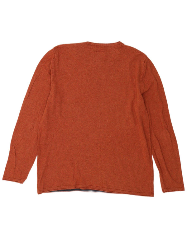 Fat Face Mens Top Long Sleeve XL Brown Cotton