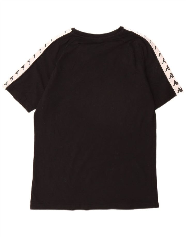 Kappa Mens Graphic T-Shirt Top Large Black Colourblock