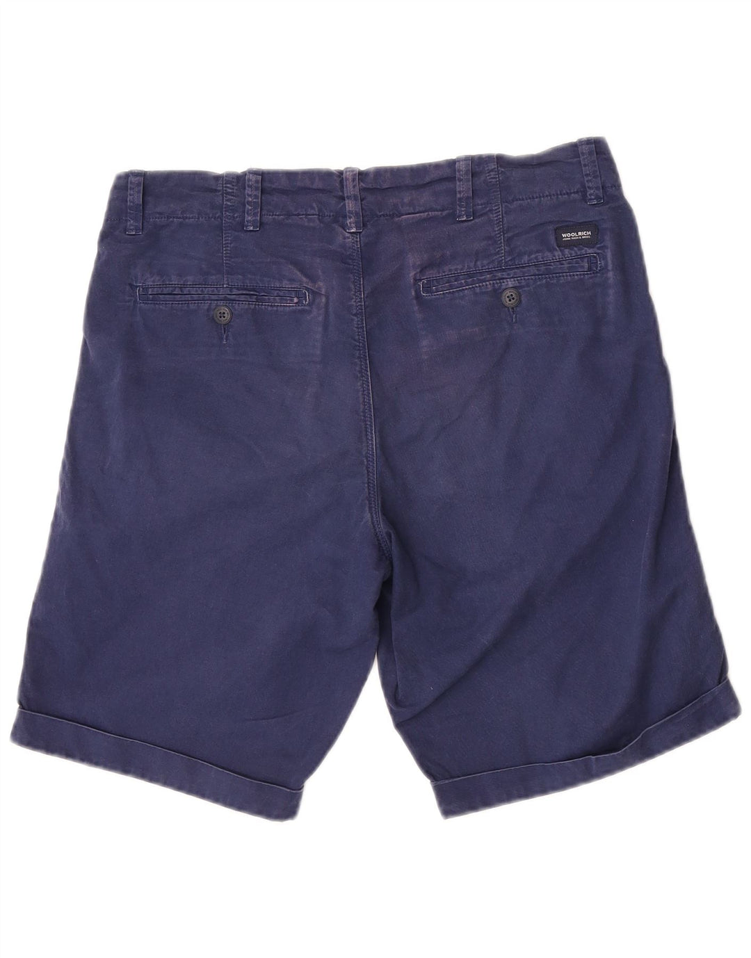 Woolrich Mens Chino Shorts W30 Medium Navy Blue Cotton
