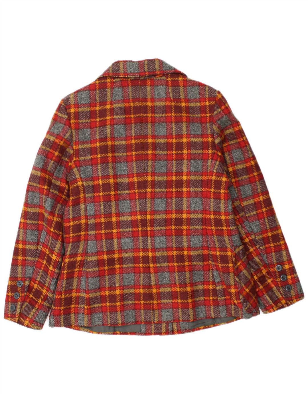 Hettemarks Womens 2 Button Blazer Jacket UK 12 Medium Multicoloured Check