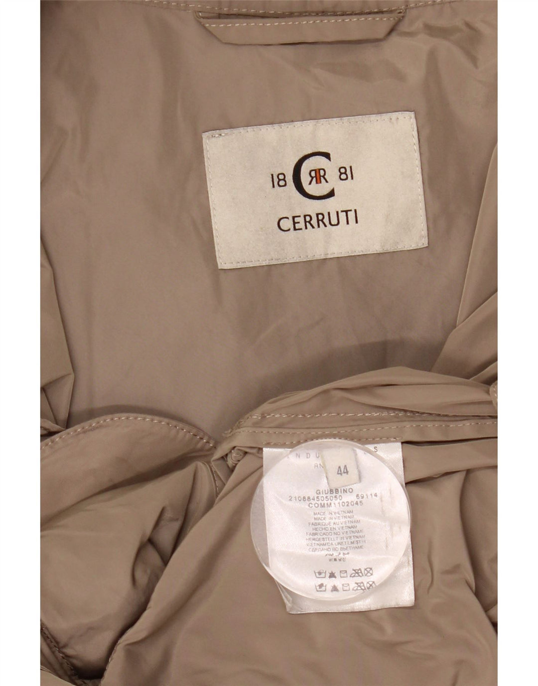 Cerruti 1881 Womens Bomber Jacket IT 44 Medium Beige Polyester