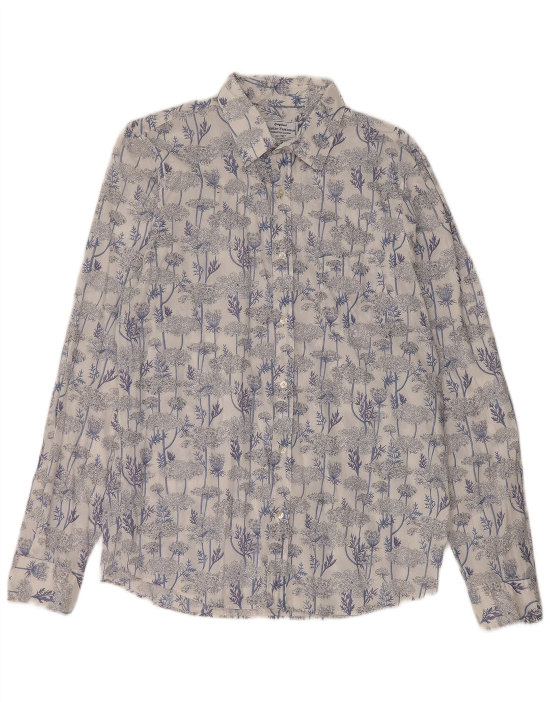 Robert Friedman Chemise Homme Grand Bleu Floral Coton