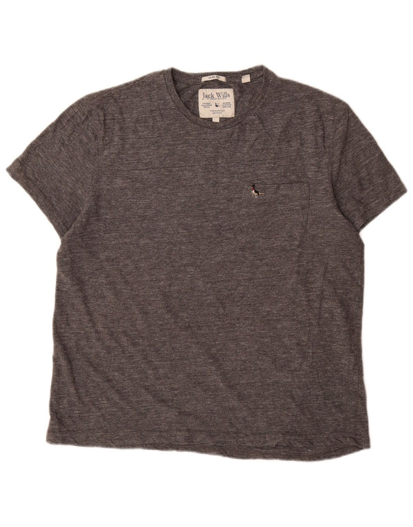 Jack Wills Ανδρικό T-Shirt Slim Fit Top 2XL Γκρι βαμβακερό