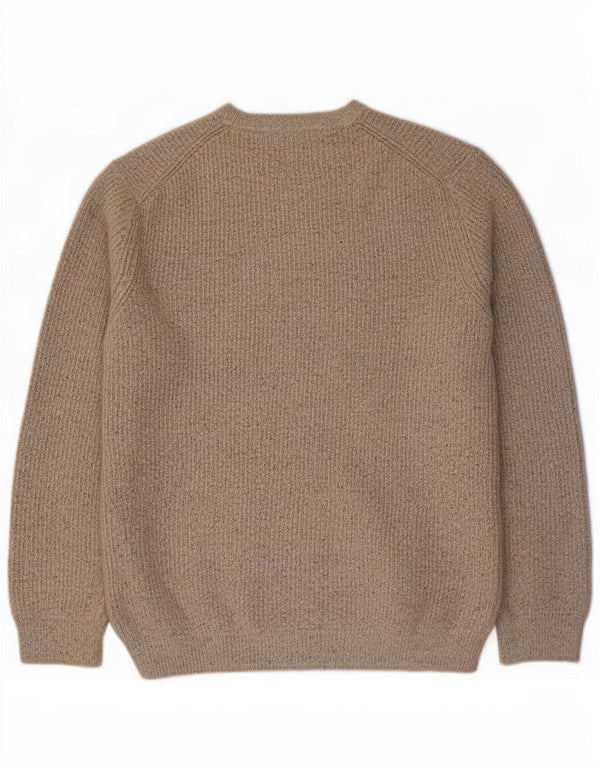 Marks & Spencer Mens Crew Neck Jumper Sweater Large Grey Flecked Polyamide