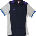 ADIDAS Mens Climalite Polo Shirt Medium Navy Blue Colourblock Polyester Vintage Adidas and Second-Hand Adidas from Messina Hembry 