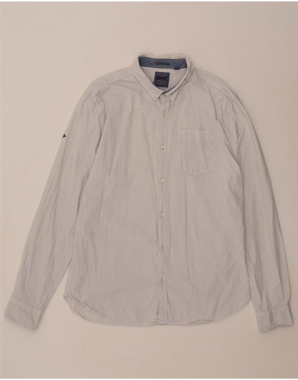 Superdry Chemise Homme 2XL Gris Spotted Cotton