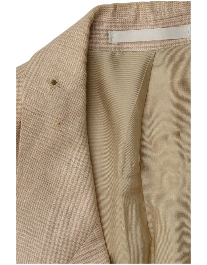 HUGO BOSS Herre 2-knaps blazerjakke EU 56 3XL Beige ternet hør