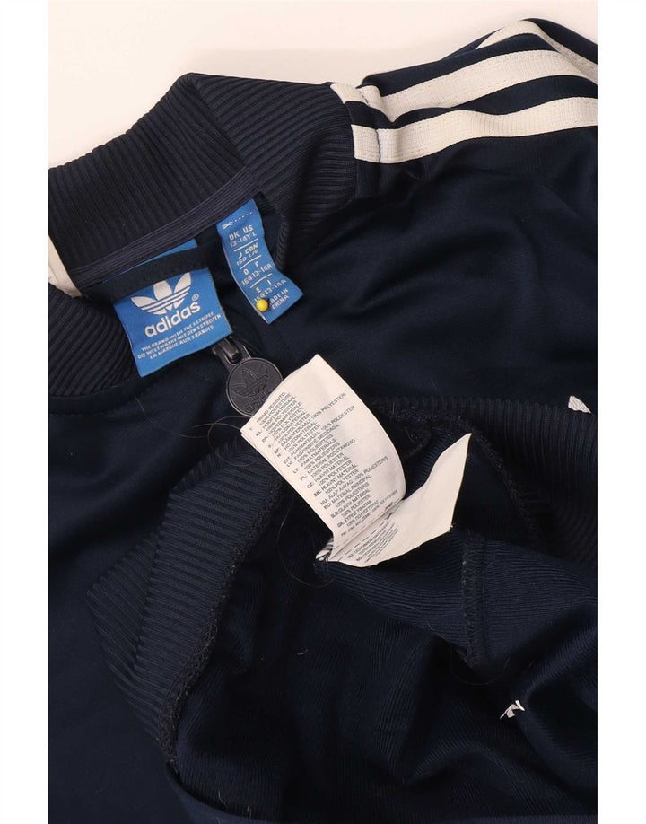 Adidas Boys αθλητική φόρμα Top Jacket 13-14 Years Navy Blue Polyester
