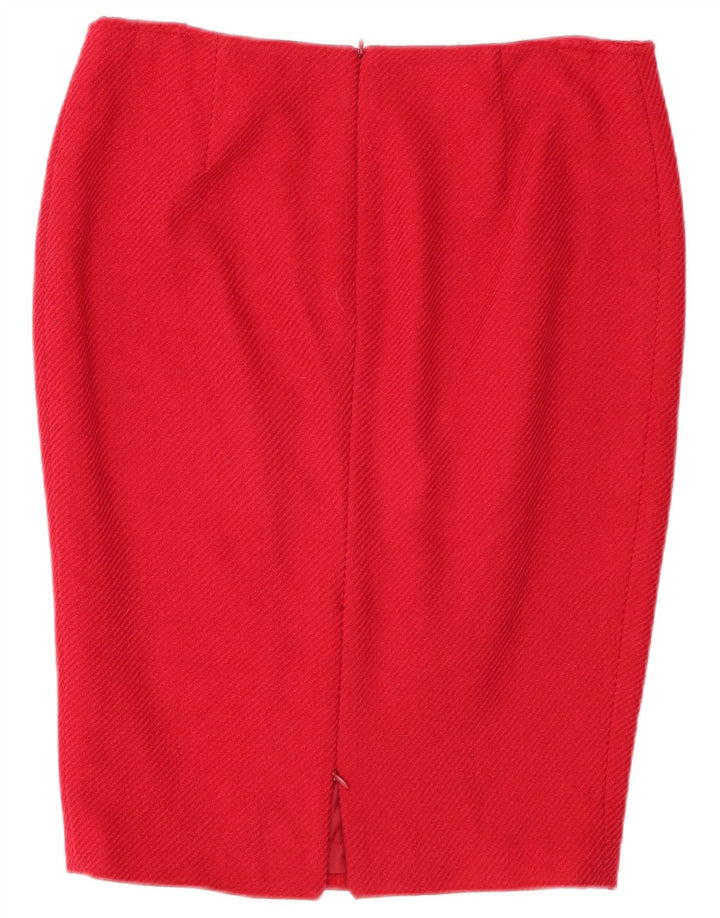 LUISA SPAGNOLI Womens Pencil Skirt IT 46 Large W32  Red Wool