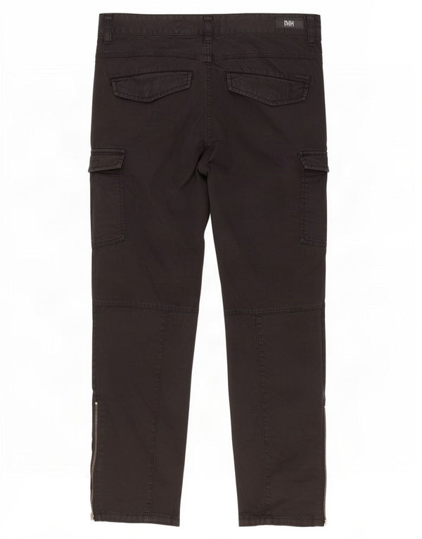 Diesel Mujer Pantalones Cargo Rectos W29 L29 Algodón Negro
