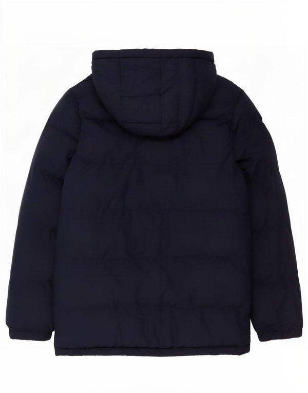 Lyle & Scott Boys Hooded Padded Jacket 15-16 Years Navy Blue Polyester