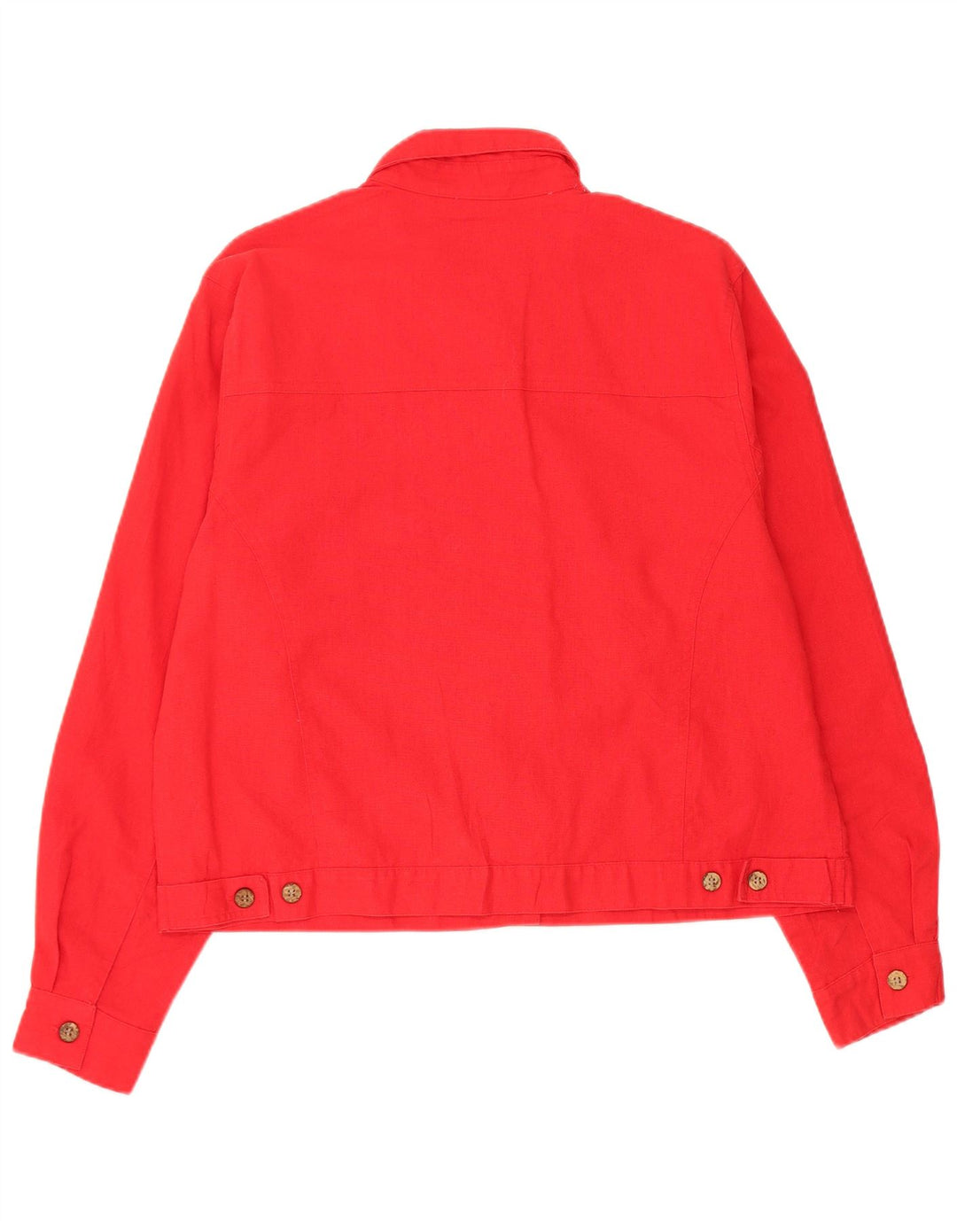 Cristopher & Banks Womens Bomber Jacket UK 16 Large Red Linen