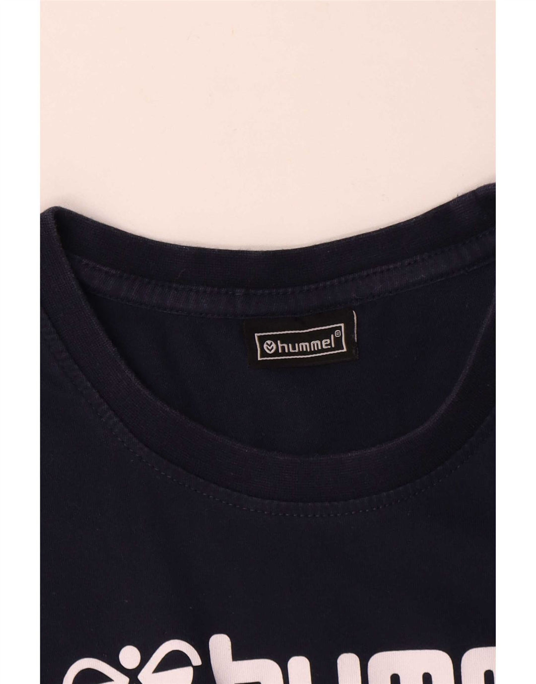 Hummel Womens Graphic T-Shirt Top UK 14 Medium Navy Blue