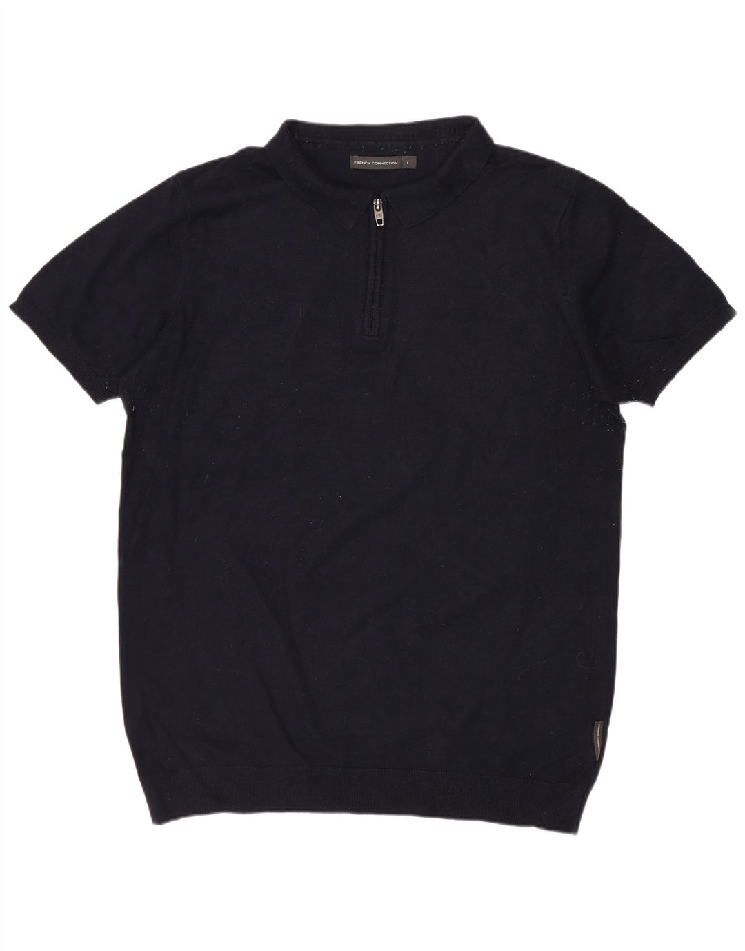 French Connection Polo Homme Large Bleu Marine Viscose