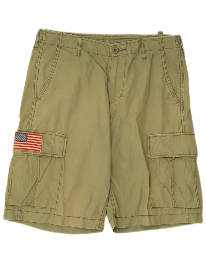 Ralph Lauren Mens Cargo Shorts W31 Medium Khaki Cotton