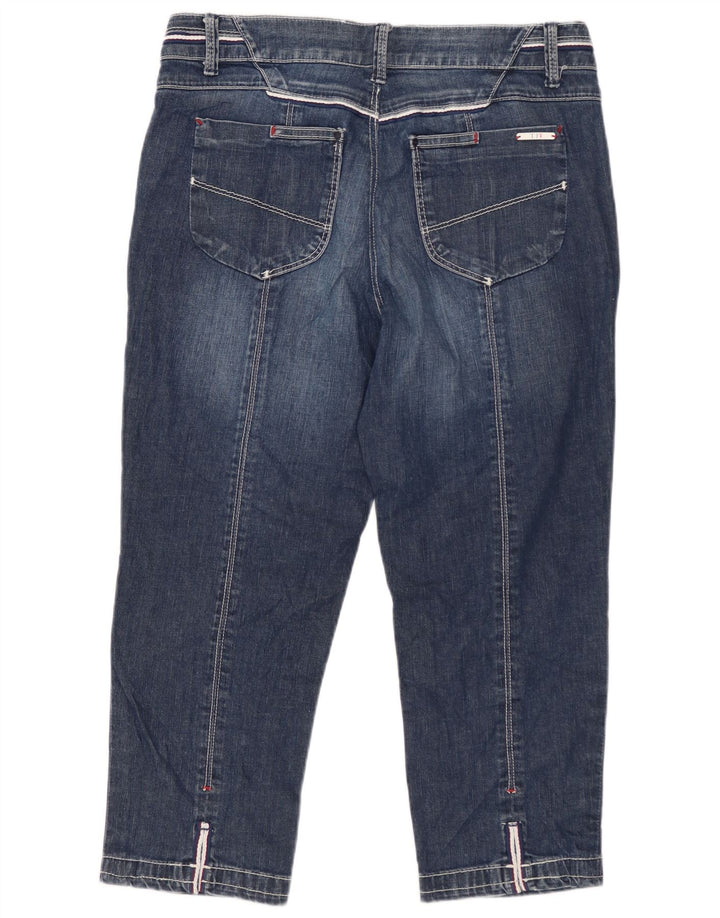 TRUSSARDI Womens Capri Jeans W30 L21 Navy Blue Cotton