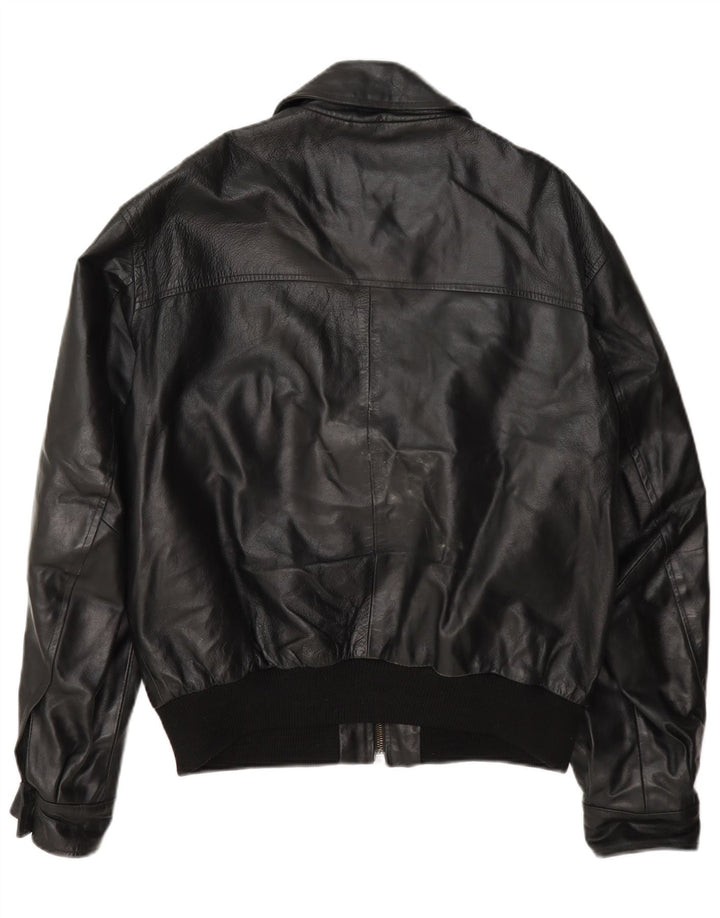 John Roose Herren Lederjacke UK 38 Medium Schwarz