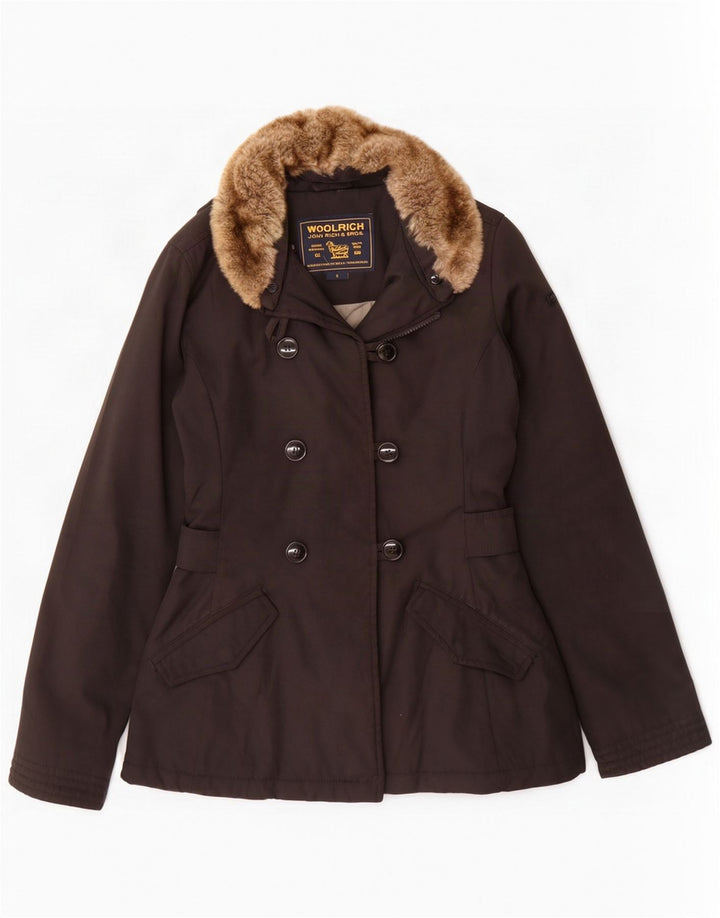 Woolrich Parka para mujer UK 10 Small Nylon negro