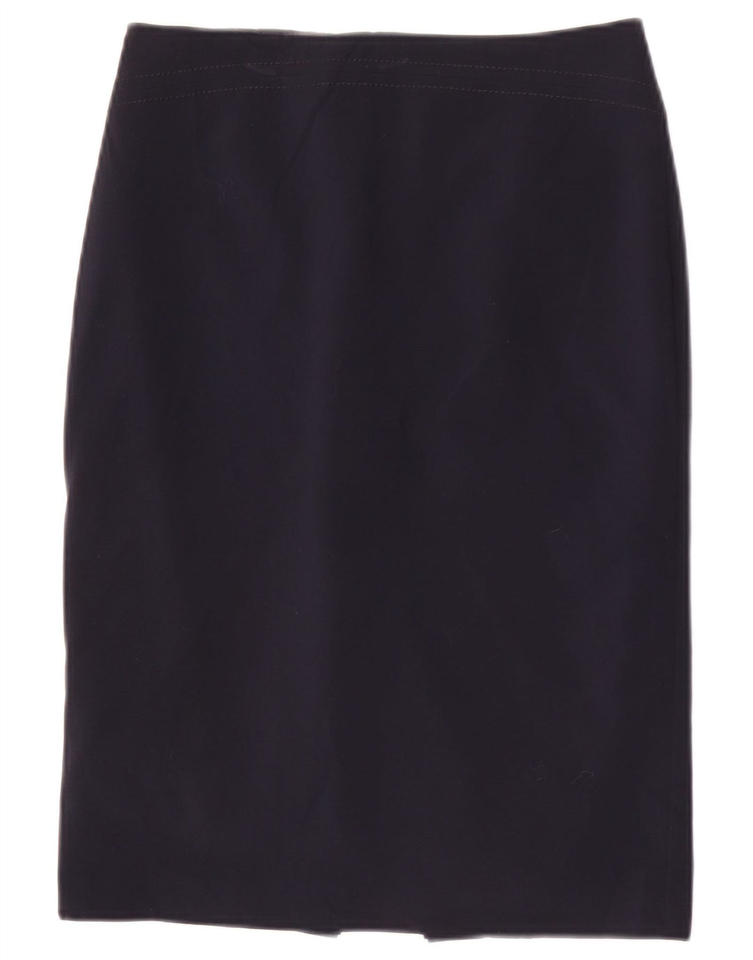 Marks & Spencer Womens Pencil Skirt UK 8 Small W26 Navy Blue Polyester