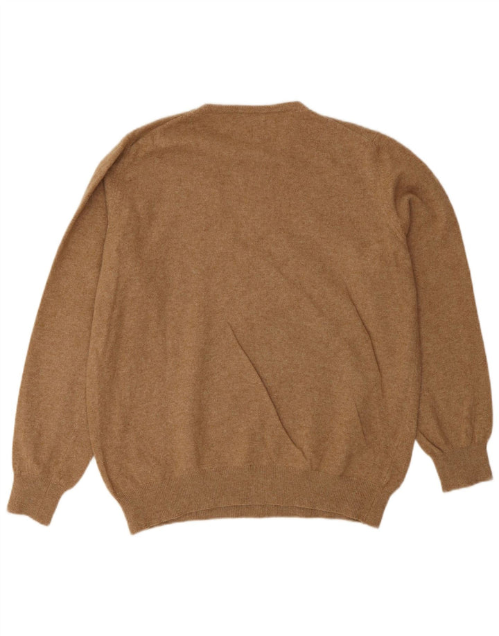 Maglione maglione girocollo da uomo Benetton marrone medio
