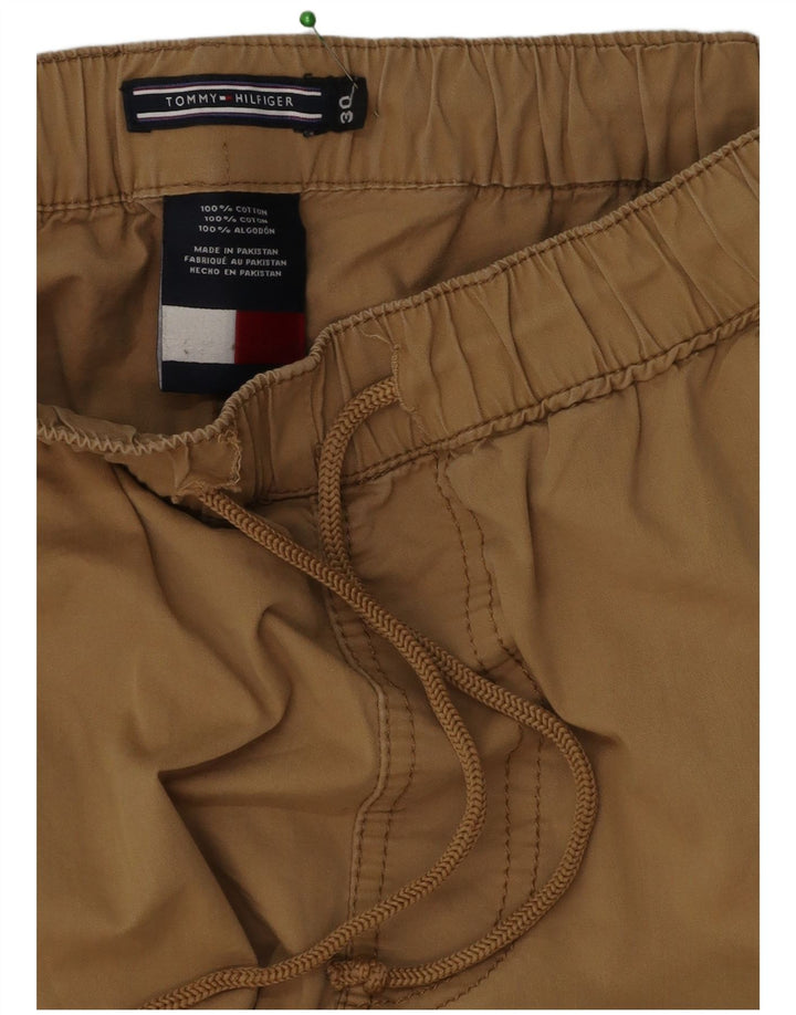 Bermuda da uomo Tommy Hilfiger W30 in cotone marrone medio