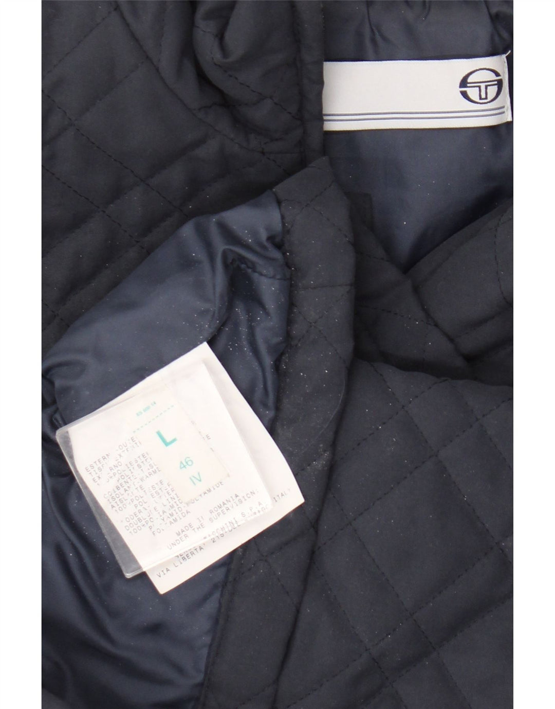 Sergio Tacchini Womens Quilted Gilet UK 16 Large Navy Blue Polyester