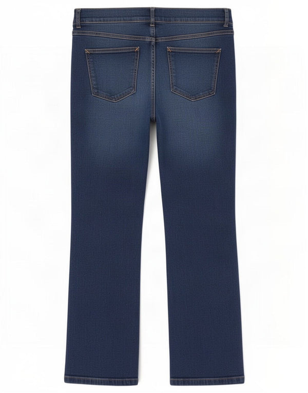 Marks & Spencer Womens Slim Bootcut Jeans UK 14 Large W33 L27 Blue Cotton