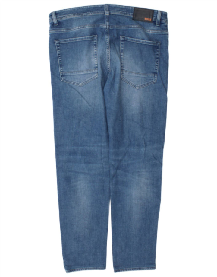 Hugo Boss Mens Slim Jeans W36 L32 Blue Cotton