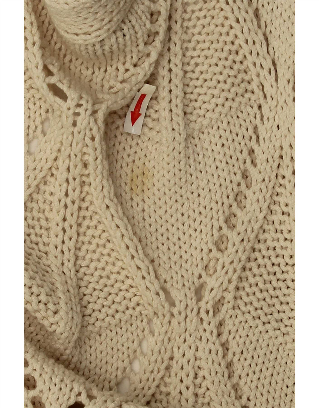 Zara Womens Cardigan Sweater UK 14 Medium Beige Cotton
