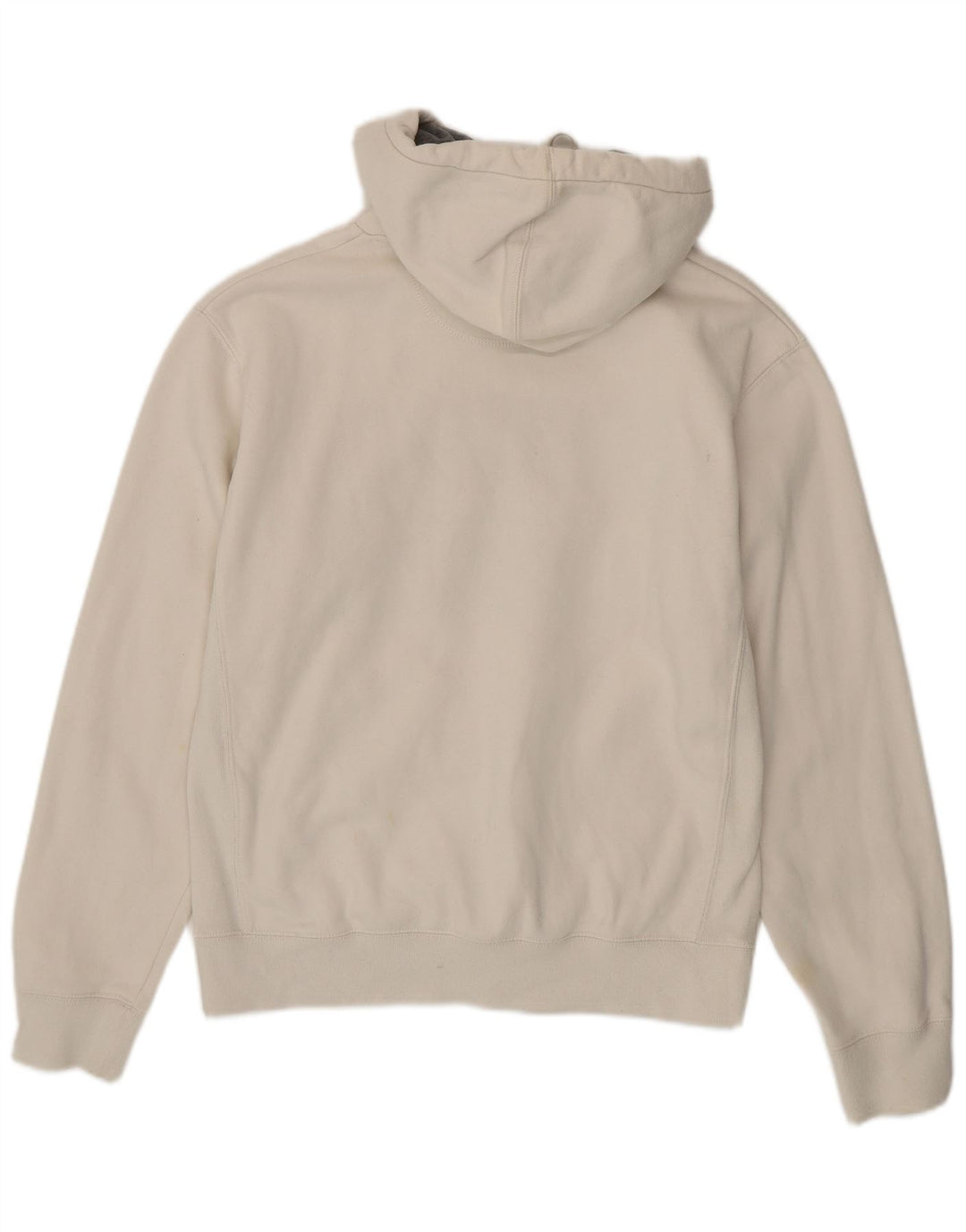 RUSSELL ATHLETIC Mens Graphic Hoodie Jumper Medium White Cotton