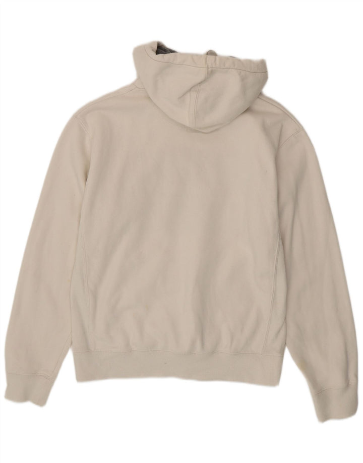 RUSSELL ATHLETIC Mens Graphic Hoodie Jumper Medium White Cotton
