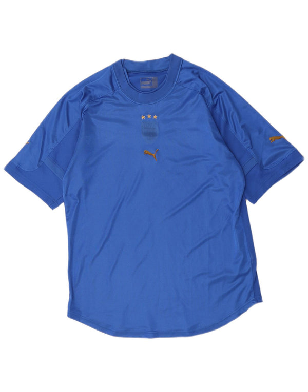T-shirt da uomo Puma Top blu medio in poliestere