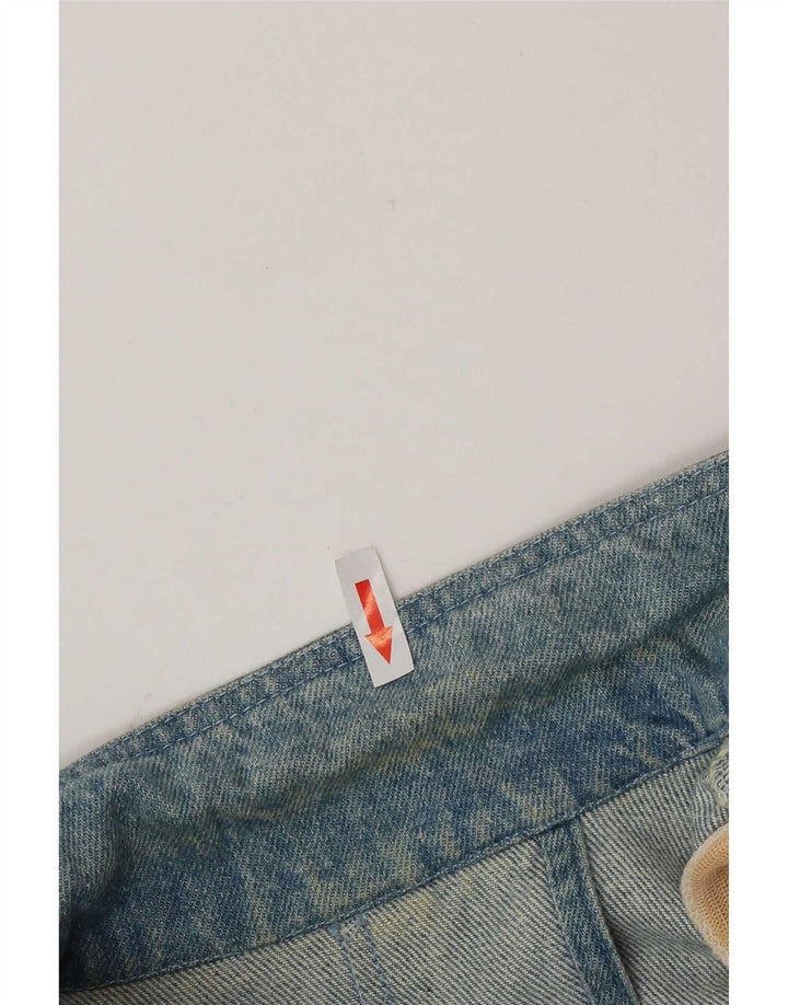 Giacca blazer in denim vintage da donna a 2 bottoni UK 18 XL Blu