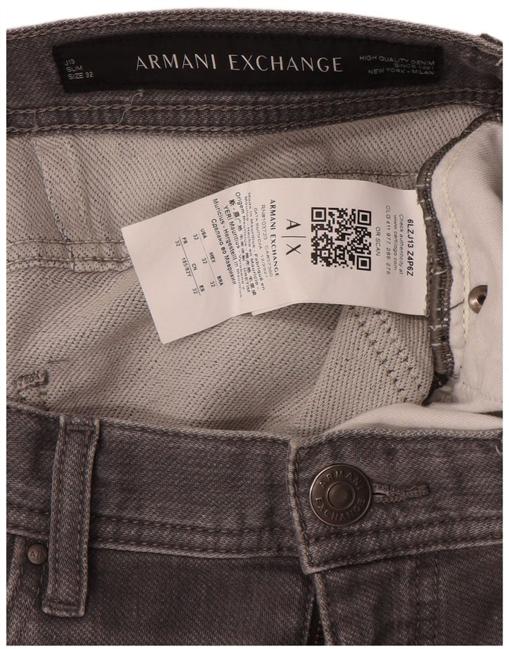 Armani Mens J13 Slim Jeans W32 L30 Grey Cotton