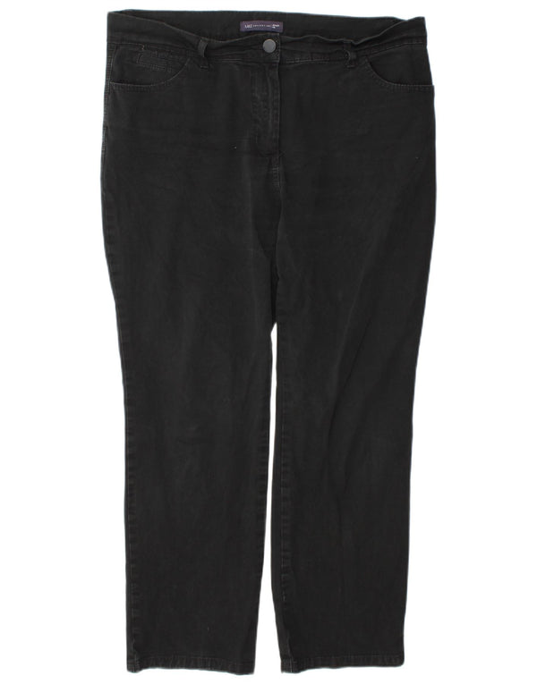 Marks & Spencer Dame Short Straight Jeans UK 16 Large W38 L27 Black