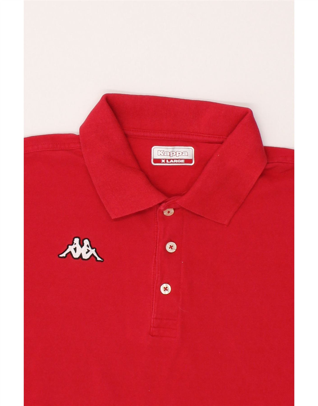 KAPPA Mens Polo Shirt XL Red Cotton Vintage Kappa and Second-Hand Kappa from Messina Hembry 