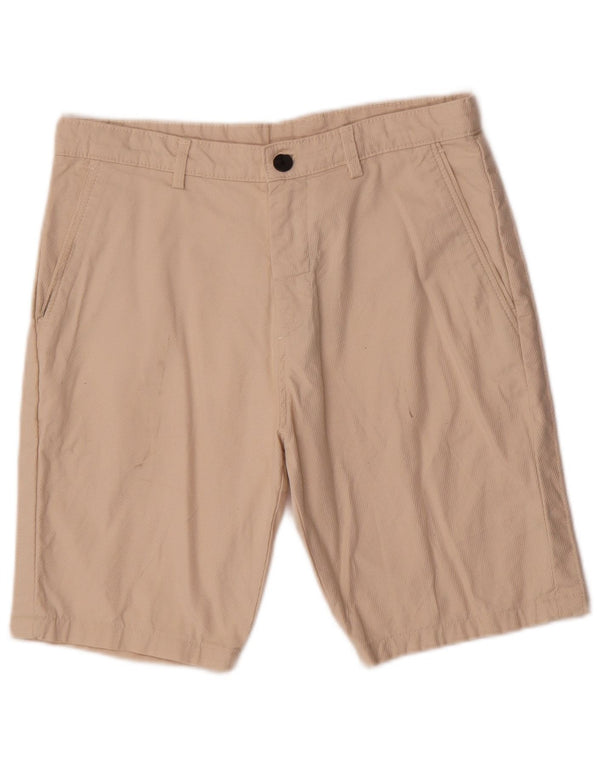 Vintage Mens Chino Shorts EU 38 Small W30  Beige Pinstripe Cotton