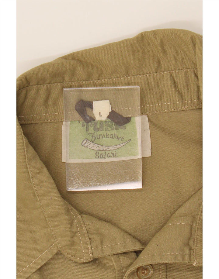 VINTAGE Mens Military Shirt Large Green Vintage Vintage and Second-Hand Vintage from Messina Hembry 